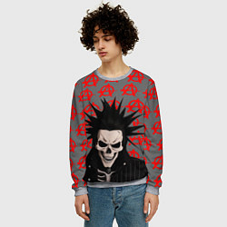 Свитшот мужской Дохлый панк, цвет: 3D-меланж — фото 2