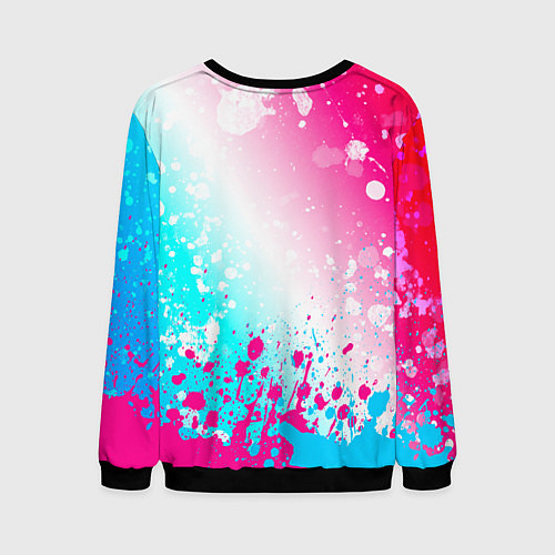 Мужской свитшот Three Days Grace neon gradient style: символ сверх / 3D-Черный – фото 2