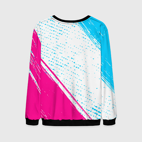 Мужской свитшот Angels of Death neon gradient style: надпись, симв / 3D-Черный – фото 2