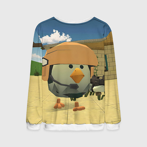 Мужской свитшот Chicken Gun Крош / 3D-Белый – фото 2