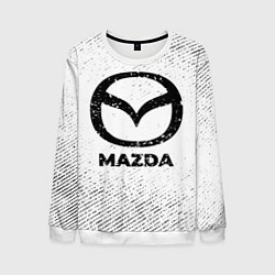 Мужской свитшот Mazda с потертостями на светлом фоне