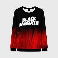 Свитшот мужской Black Sabbath red plasma, цвет: 3D-черный