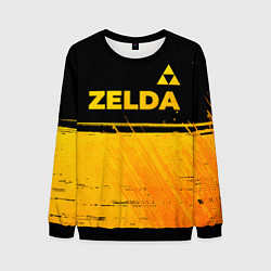 Мужской свитшот Zelda - gold gradient: символ сверху