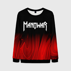 Свитшот мужской Manowar red plasma, цвет: 3D-черный