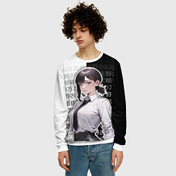 Свитшот мужской Кобэни из аниме человек-бензопила, цвет: 3D-белый — фото 2