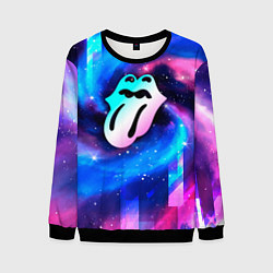 Мужской свитшот Rolling Stones неоновый космос