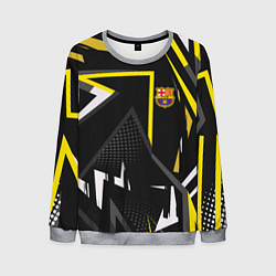 Свитшот мужской ФК Барселона эмблема, цвет: 3D-меланж