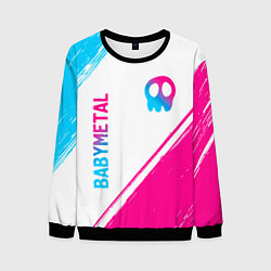 Мужской свитшот Babymetal neon gradient style: надпись, символ