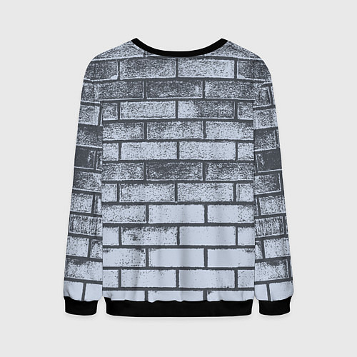 Мужской свитшот Grey wall / 3D-Черный – фото 2