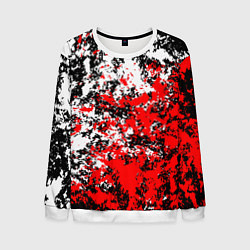 Свитшот мужской Красная и белая краска, цвет: 3D-белый