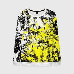 Свитшот мужской Белая и жёлтая краска, цвет: 3D-белый