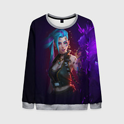 Свитшот мужской Jinx art arcane league of legends, цвет: 3D-меланж