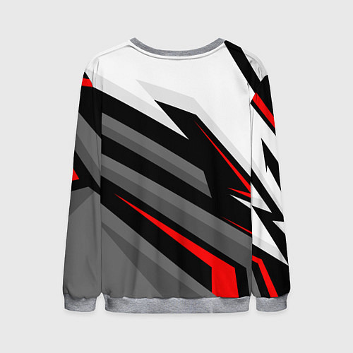 Мужской свитшот Mitsubishi motors - красная линия / 3D-Меланж – фото 2