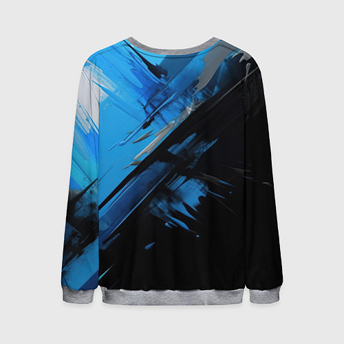 Мужской свитшот Черно-синяя краска / 3D-Меланж – фото 2