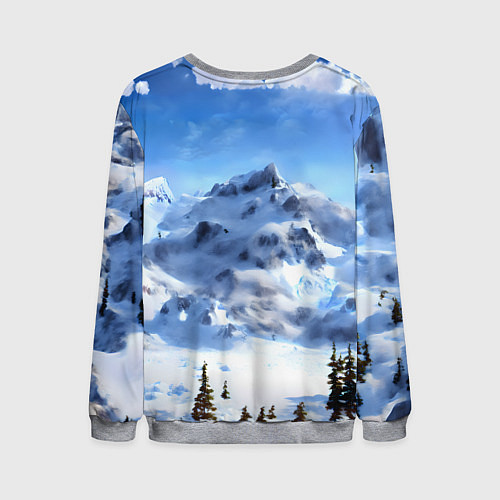 Мужской свитшот Мамонт ледникового периода / 3D-Меланж – фото 2