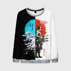 Свитшот мужской Зоро в инверсии - One Piece, цвет: 3D-меланж