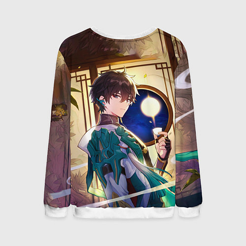 Мужской свитшот Хонкай Стар Рейл: Дэн Хенг / 3D-Белый – фото 2