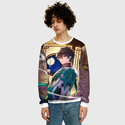 Свитшот мужской Хонкай Стар Рейл: Дэн Хенг, цвет: 3D-белый — фото 2