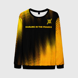Свитшот мужской Darling in the FranXX - gold gradient: символ свер, цвет: 3D-черный