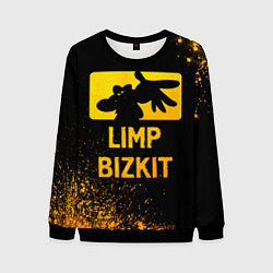 Свитшот мужской Limp Bizkit - gold gradient, цвет: 3D-черный