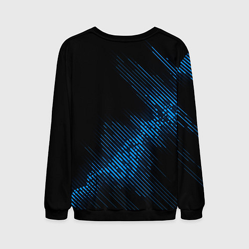 Мужской свитшот Burzum звуковая волна / 3D-Черный – фото 2