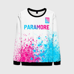 Мужской свитшот Paramore neon gradient style: символ сверху