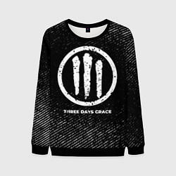 Мужской свитшот Three Days Grace с потертостями на темном фоне