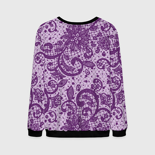 Мужской свитшот Фиолетовая фантазия / 3D-Черный – фото 2
