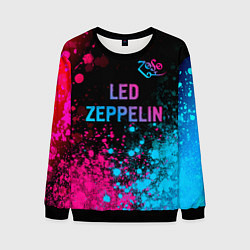Мужской свитшот Led Zeppelin - neon gradient: символ сверху