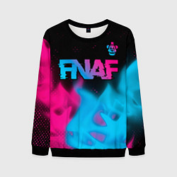 Мужской свитшот FNAF - neon gradient: символ сверху