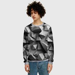 Свитшот мужской Белокаменный паттерн, цвет: 3D-меланж — фото 2