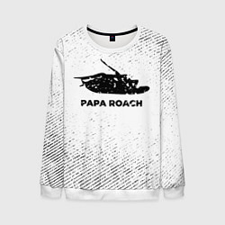 Мужской свитшот Papa Roach с потертостями на светлом фоне