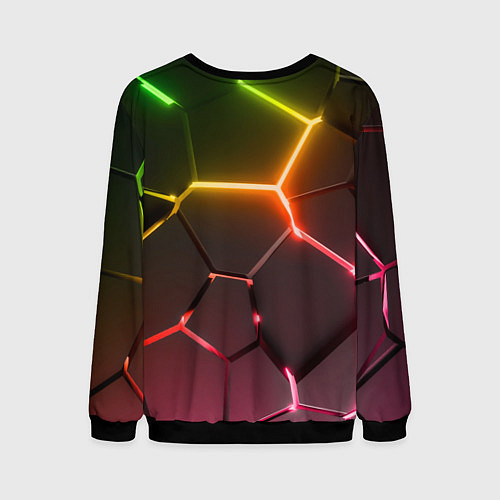 Мужской свитшот Cyberpunk 2077 phantom liberty logo neon / 3D-Черный – фото 2