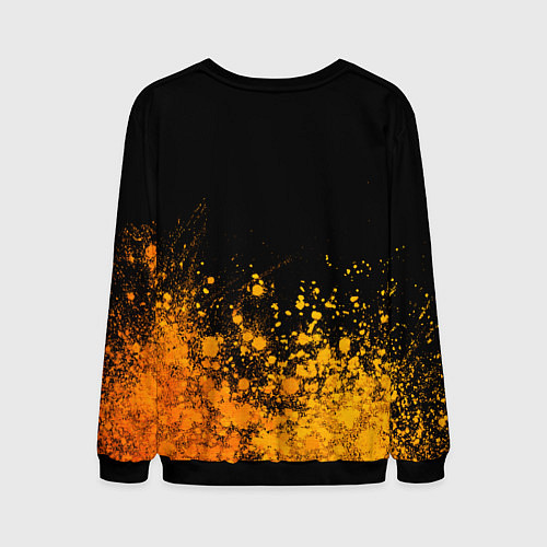 Мужской свитшот Fall Out Boy - gold gradient: символ сверху / 3D-Черный – фото 2