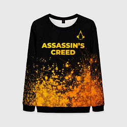 Мужской свитшот Assassins Creed - gold gradient: символ сверху