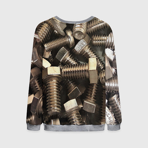 Мужской свитшот Болты / 3D-Меланж – фото 2