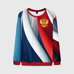 Свитшот мужской Герб России абстракция, цвет: 3D-красный