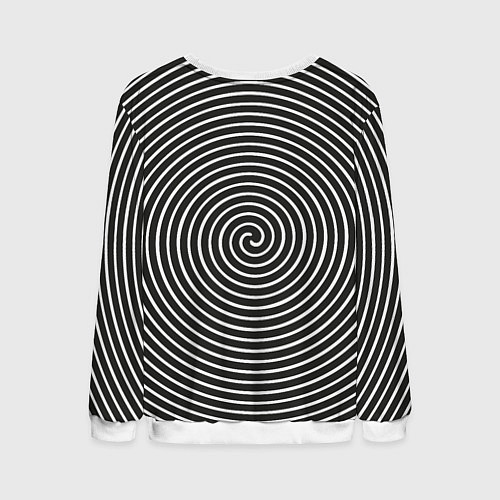 Мужской свитшот Оптическая иллюзия спираль / 3D-Белый – фото 2