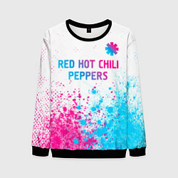 Свитшот мужской Red Hot Chili Peppers neon gradient style: символ, цвет: 3D-черный