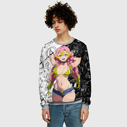 Свитшот мужской Мицури Канроджи - Demon slayer, цвет: 3D-меланж — фото 2