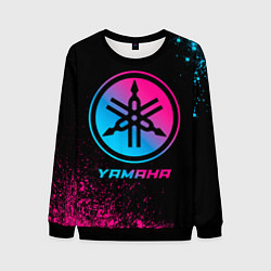 Свитшот мужской Yamaha - neon gradient, цвет: 3D-черный