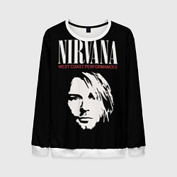 Свитшот мужской Nirvana - Kurt Cobain, цвет: 3D-белый