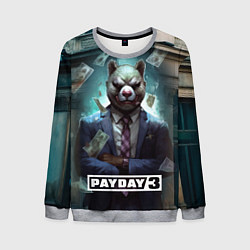 Свитшот мужской Payday 3 bear, цвет: 3D-меланж