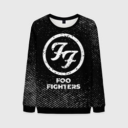 Мужской свитшот Foo Fighters с потертостями на темном фоне