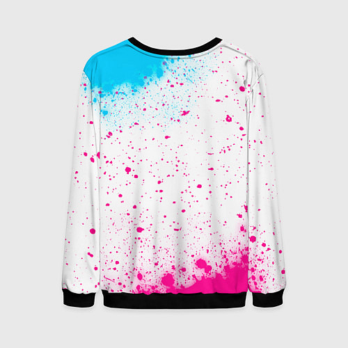 Мужской свитшот Depeche Mode neon gradient style / 3D-Черный – фото 2