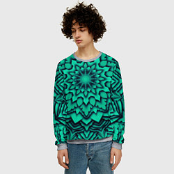 Свитшот мужской Мандала анахата чакра, цвет: 3D-меланж — фото 2