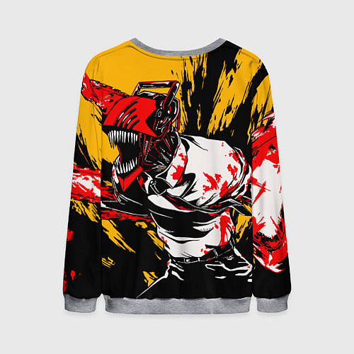 Мужской свитшот Человек бензопила chainsaw man / 3D-Меланж – фото 2