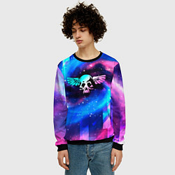 Свитшот мужской Nazareth неоновый космос, цвет: 3D-черный — фото 2
