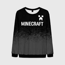 Мужской свитшот Minecraft glitch на темном фоне: символ сверху