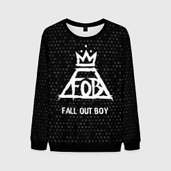 Мужской свитшот Fall Out Boy glitch на темном фоне